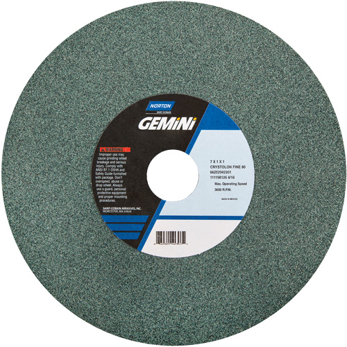 Bench Grinding Wheels - Gemini, 6" x 1", 1" Arbor Brunswick Fyr & Safety