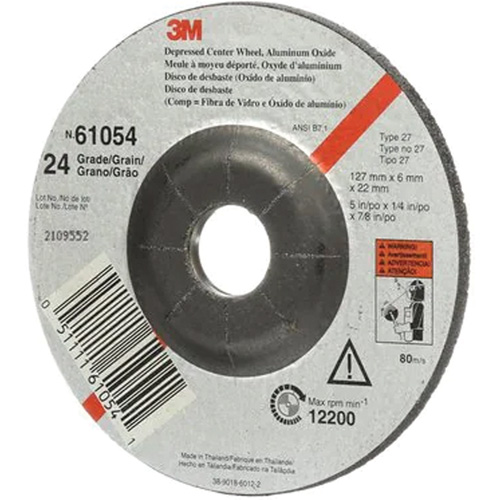 Meule &agrave; moyeu d&eacute;port&eacute;, 5" x 27, Oxyde d'aluminium Brunswick Fyr & Safety