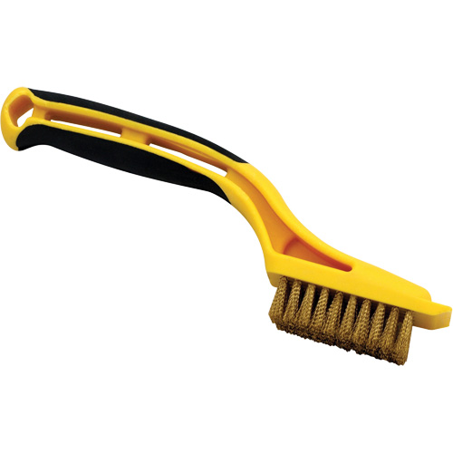 Mini Scratch Brush, Brass, 5 x 10 Wire Rows, 8-1/4" Long Brunswick Fyr & Safety