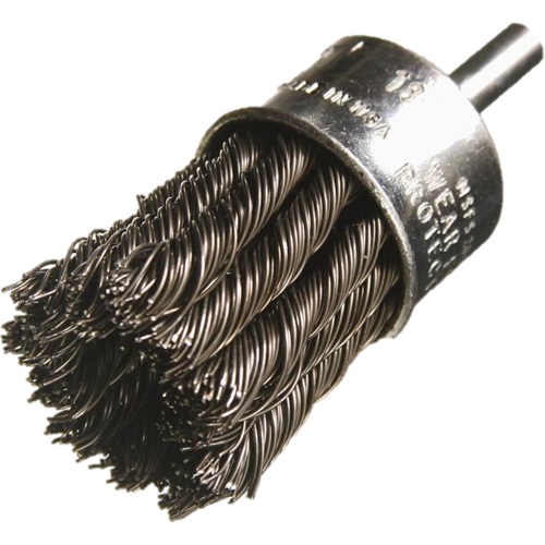 Brosses mont&eacute;es &agrave; fils nou&eacute;s, 1/2" dia., dia. Des fils 0,014", Tige 1/4" Brunswick Fyr & Safety