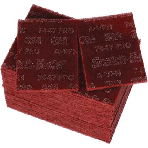 Tampons manuels Scotch-Brite 7447, Oxyde d'aluminium, 9" x 6", Grain Tr&egrave;s fin Brunswick Fyr & Safety