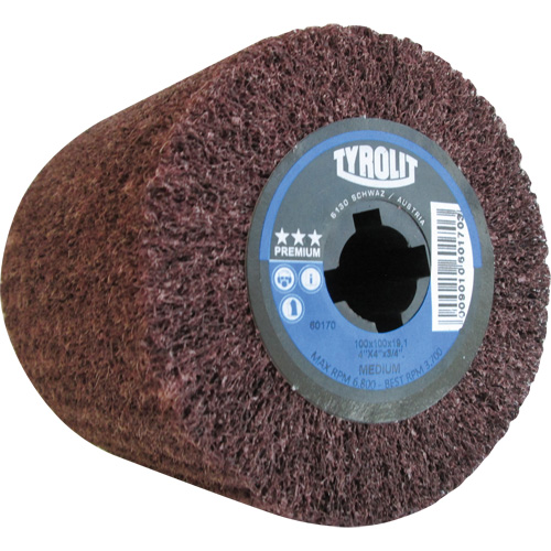 Pro-Line Surface Conditioning Drum, 4" Dia. x 4" W, 3/4" Arbor, Medium Grit, Aluminum Oxide Brunswick Fyr & Safety