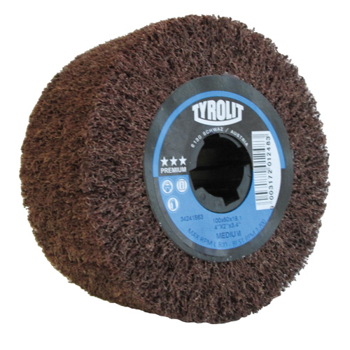 Pro-Line Surface Conditioning Drum, 4" Dia. x 2" W, 3/4" Arbor, Medium Grit, Aluminum Oxide Brunswick Fyr & Safety