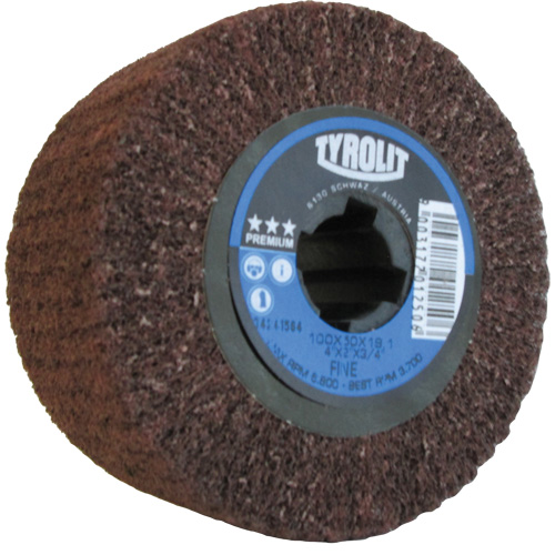 Pro-Line Surface Conditioning Drum, 4" Dia. x 2" W, 3/4" Arbor, Fine Grit, Aluminum Oxide Brunswick Fyr & Safety