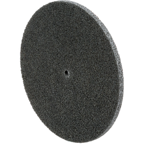 Meule unitaris&eacute;e EXL Scotch-Brite, 6" x 1/4", Arbre de 1/4", Grain de Fin, Carbure de silicium Brunswick Fyr & Safety