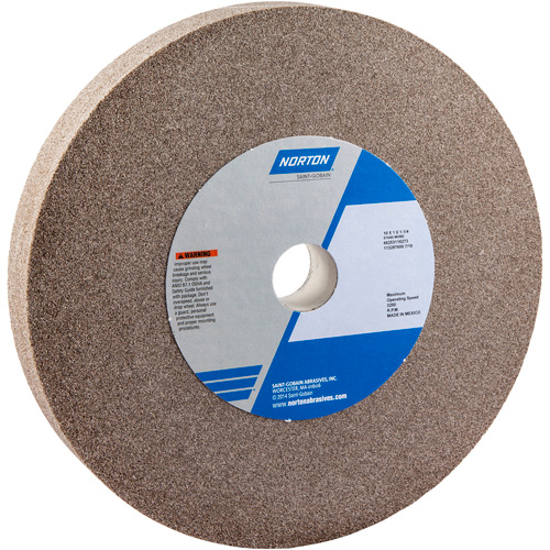 Bench Grinding Wheel, 10" x 1", 1-1/4" Arbor, 1, Aluminum Oxide Brunswick Fyr & Safety