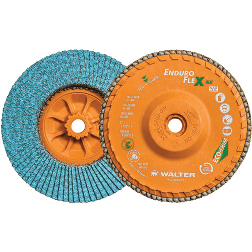 Disque &agrave; lamelles Enduro-Flex Alu, 7" x 7/8", Type 27, Grain 40, Alumine de zirconium Brunswick Fyr & Safety