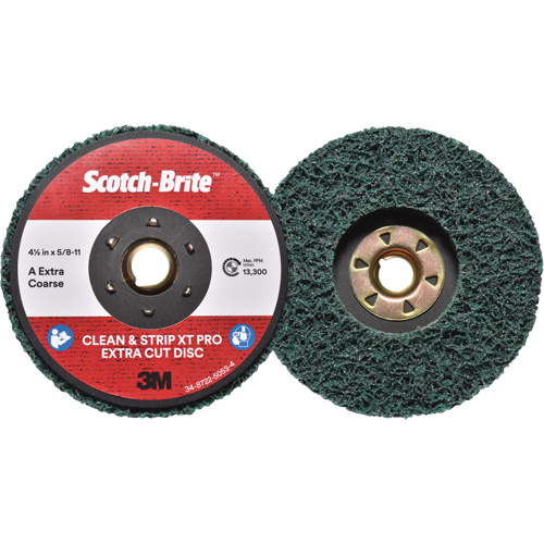 Disque extra coupe  Clean and Strip  XT Pro Scotch-Brite, 4-1/2" dia., Grain Extra grossier, Oxyde d'aluminium Brunswick Fyr & Safety