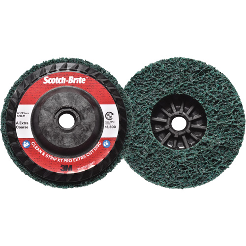 Disque extra coupe  Clean and Strip  XT Pro Scotch-Brite, 4-1/2" dia., Grain Extra grossier, Oxyde d'aluminium Brunswick Fyr & Safety