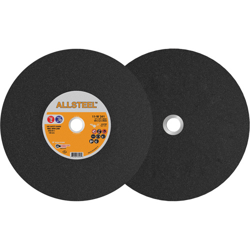 AllSteel Chopsaw Wheel, 14" x 1/8", 25/32" Arbor, Type 1, Aluminum Oxide, 5400 RPM Brunswick Fyr & Safety
