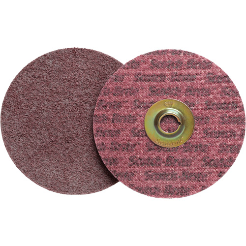 Disque de conditionnement de surface Scotch-Brite Roloc, 2" dia., Grain Moyen, Oxyde d'aluminium Brunswick Fyr & Safety