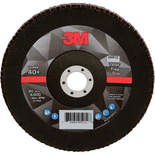 Disque &agrave; lamelles &agrave; changement rapide 769F, 7" x 7/8", Type 29, Grain 120+, Oxyde d'aluminium/C&eacute;ramique Brunswick Fyr & Safety