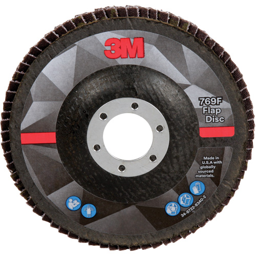 Disque &agrave; lamelles &agrave; changement rapide 769F, 5" x 7/8", Type 27, Grain 40+, C&eacute;ramique Brunswick Fyr & Safety