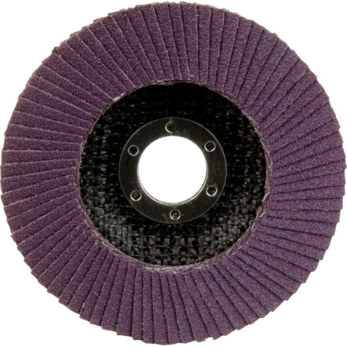 Disque &agrave; lamelles &agrave; changement rapide 769F, 4-1/2" x 7/8", Type 27, Grain 80+, C&eacute;ramique Brunswick Fyr & Safety