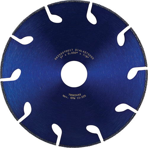 Dialast RightCut Cut-Off Wheel, 5" x 0.05", 7/8" Arbor, Type 01/41, Diamond, 12225 RPM Brunswick Fyr & Safety