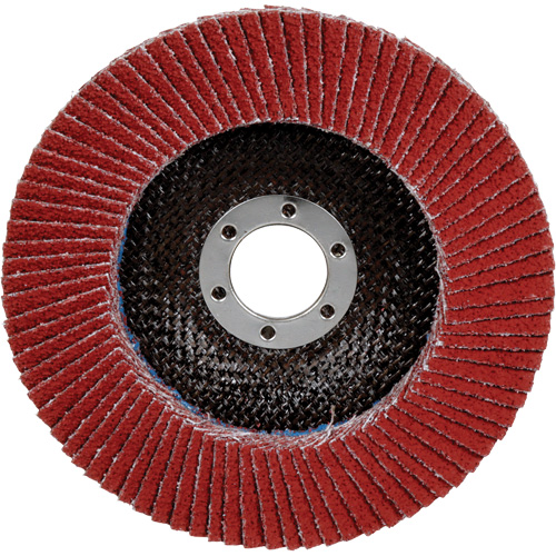 Disque &agrave; lamelles 969F Cubitron II , 5" x 7/8", Type 27, Grain 40+, C&eacute;ramique Brunswick Fyr & Safety