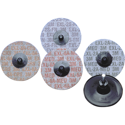 Buff & Blend&reg; Products - Scotch-Brite Exl Roloc Unitized Wheels, 3" x 6A Grit, Aluminum Oxide Brunswick Fyr & Safety