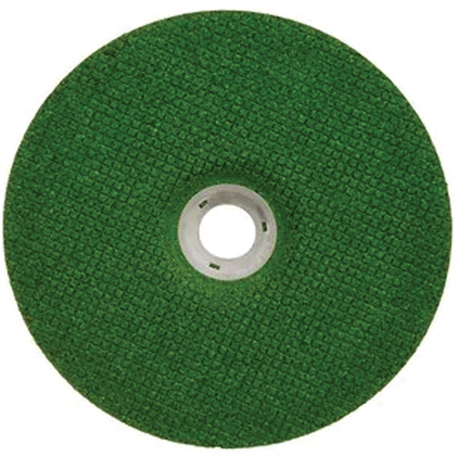 Green Corps Depressed Centre Wheel, 7" x 1/8", 7/8" Arbor, Ceramic, Type 27 Brunswick Fyr & Safety