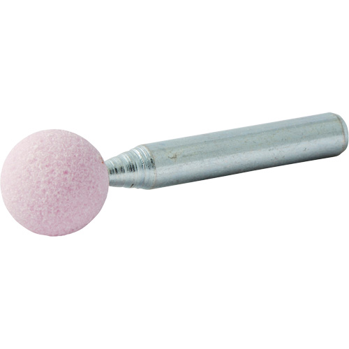 Meule mont&eacute;e vitrifi&eacute;e, B121, Oxyde d'aluminium, 1/2" dia., 1/2" lo, 80 Grain Brunswick Fyr & Safety