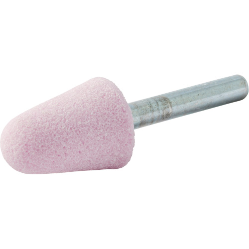 Meule mont&eacute;e vitrifi&eacute;e, A5, Oxyde d'aluminium, 3/4" dia., 1-1/8" lo, 80 Grain Brunswick Fyr & Safety