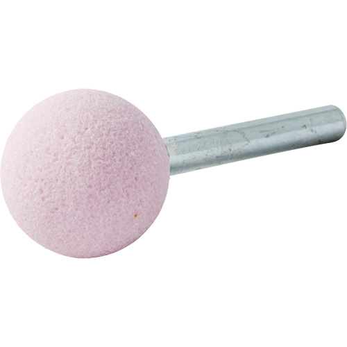 Meule mont&eacute;e vitrifi&eacute;e, A25, Oxyde d'aluminium, 1" dia., 1" lo, 80 Grain Brunswick Fyr & Safety