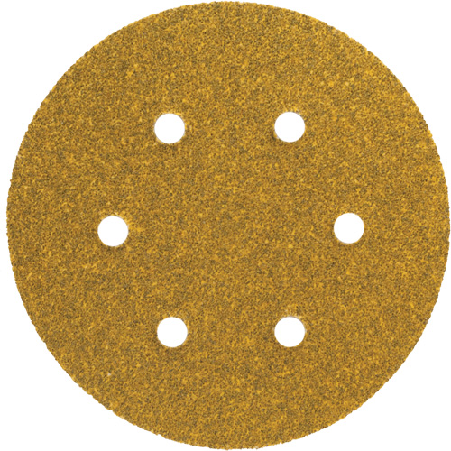 Gold Reserve A296 Paper Hook & Loop Vacuum Disc, 5" Dia., P220/Fine Grit, Aluminum Oxide, C-Weight Brunswick Fyr & Safety