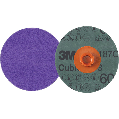 Cubitron 3 Roloc Fibre Disc, 4" Dia., 60+ Grit, Ceramic Brunswick Fyr & Safety