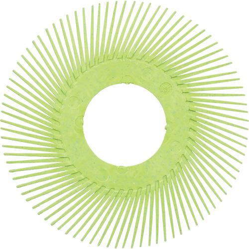 Brosse radiale en soies de pr&eacute;cision type A PN-RB sans adaptateur Scotch-Brite, C&eacute;ramique, Grain 50+, 6" dia. Brunswick Fyr & Safety
