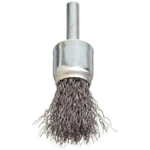 Stem Mounted Crimped Wire Brush, 3/4", 0.006" Fill, 1/4" Shank Brunswick Fyr & Safety
