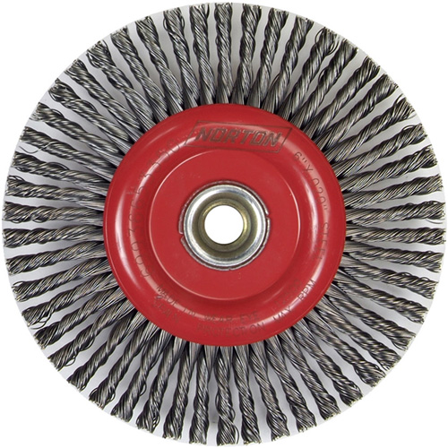 Stringer Bead Knot Wire Brush For Angle Grinders, 6" Dia., 0.02" Fill, 5/8"-11 Arbor, Steel Brunswick Fyr & Safety