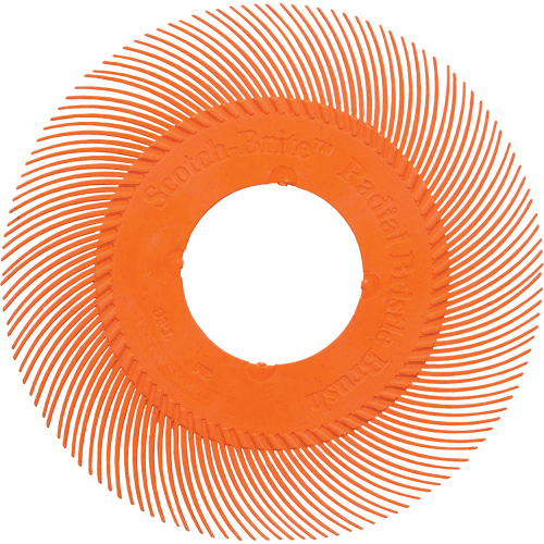 Brosse radiale en soies de pr&eacute;cision type C PN-RB sans adaptateur Scotch-Brite , C&eacute;ramique, Grain 80+, 6" dia. Brunswick Fyr & Safety