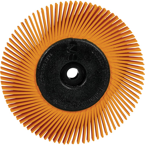 Scotch-Brite Type A Precision Radial Bristle Brush PN-RB with Adapter, Ceramic, 80+ Grit, 6" Dia. Brunswick Fyr & Safety