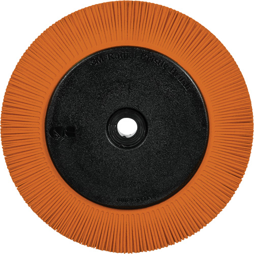 Brosse radiale en soies de pr&eacute;cision type S PN-RB avec bride Scotch-Brite, C&eacute;ramique, Grain 80+, 8" dia. Brunswick Fyr & Safety
