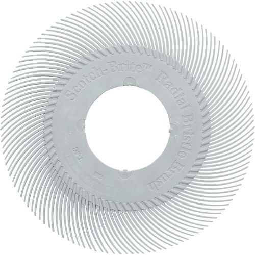 Brosse radiale en soies de pr&eacute;cision type C PN-RB sans adaptateur Scotch-Brite, C&eacute;ramique, Grain 120+, 6" dia. Brunswick Fyr & Safety