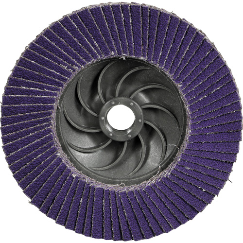Disque &agrave; lamelles conique 1169F Cubitron 3 &agrave; changement rapide, 4-1/2" x 5/8"-11, Type T29, Grain 80+, C&eacute;ramique Brunswick Fyr & Safety