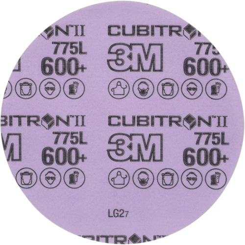 Cubitron II Hookit Film Disc, 5" Dia., 600+ Grit, Ceramic, 3 mil Brunswick Fyr & Safety