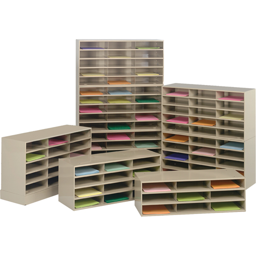 Organisateurs de donn&eacute;es, Stationnaire, 9 fentes, Acier, 33-3/4" la x 11-5/8" p x 10-3/4" h Brunswick Fyr & Safety