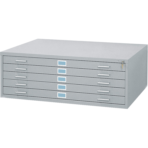 Steel Plan Files, 5 Drawers, 46-3/8" W x 35-3/8" D x 16-1/2" H Brunswick Fyr & Safety