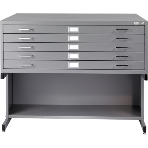 Steel Plan Files, 5 Drawers, 53-3/8" W x 41-3/8" D x 16-1/2" H Brunswick Fyr & Safety