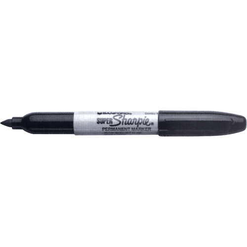 Permanent Markers - Super, Black, Fine Tip Brunswick Fyr & Safety