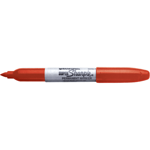 Marqueurs permanents - Super, Rouge, Pointe Fin Brunswick Fyr & Safety