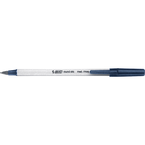 Stylo &agrave; bille Bic Round Stic, Bleu, 0,8 mm Brunswick Fyr & Safety