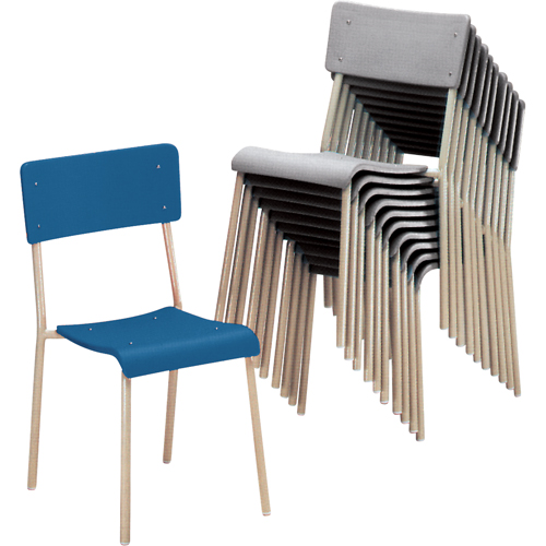 Chaises empilables Ventura, Polypropyl&egrave;ne, Gris Brunswick Fyr & Safety