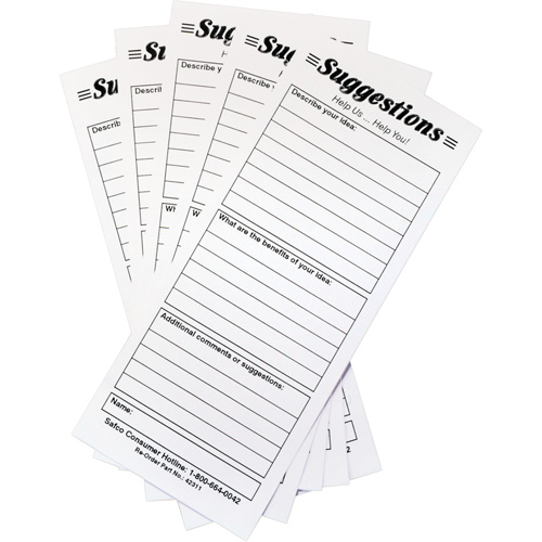 Suggestion Boxes - Suggestion Cards, 25/pkg Brunswick Fyr & Safety