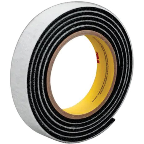 Dual Lock Reclosable Fastener, Self-Mating, 50 yds x 1", Sew-On, Black Brunswick Fyr & Safety