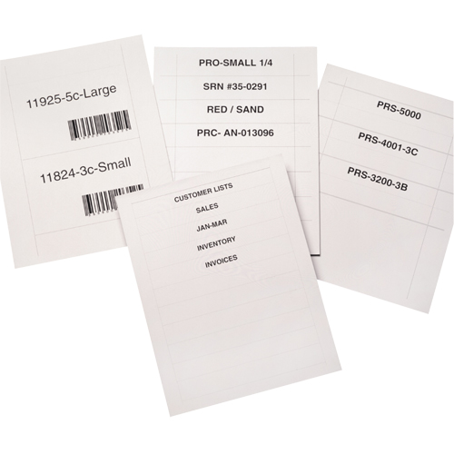 Bin Buddy Label Holders, 1-7/8" L x 8" W Brunswick Fyr & Safety