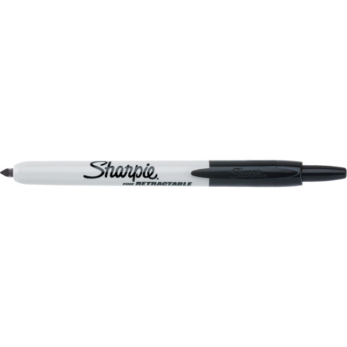 Retractable Permanent Marker, Black, Fine Tip Brunswick Fyr & Safety