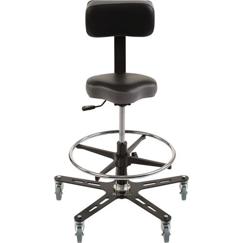 Chaise ergonomique TF150, Ajustable, Vinyle Si&egrave;ge, Noir Brunswick Fyr & Safety