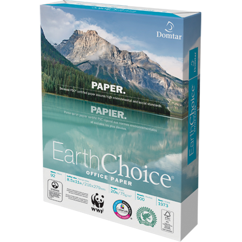Papier pour le bureau EarthChoice, FSC, 8-1/2" x 11", 20 lb, Blanc Brunswick Fyr & Safety