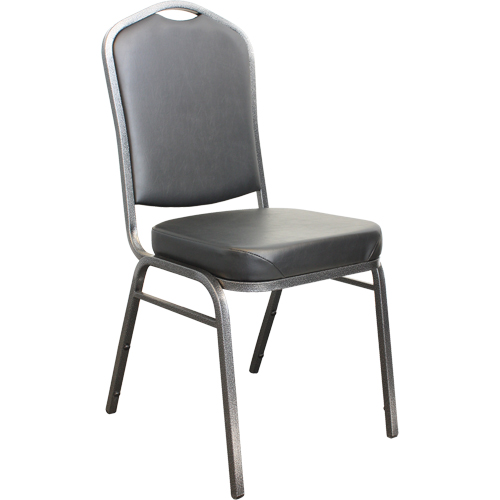Chaises empilables, Vinyle, Hauteur 37", Capacit&eacute; 275 lb, Noir Brunswick Fyr & Safety